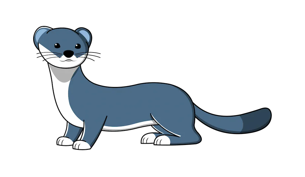 Veasel - A cute weasel which is the official mascot for V
